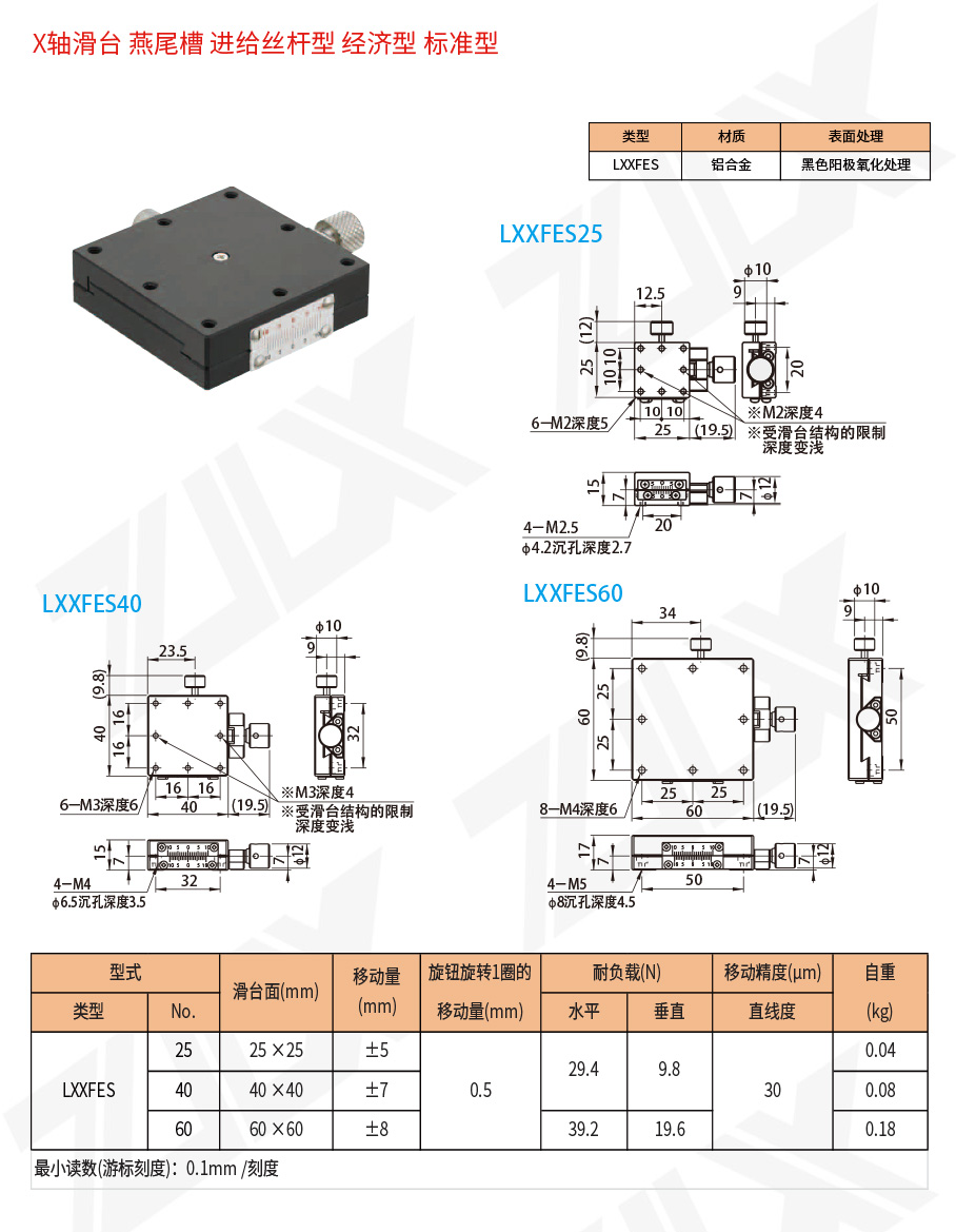 X-31X軸滑臺(tái)燕尾槽進(jìn)給絲桿型經(jīng)濟(jì)型標(biāo)準(zhǔn)型